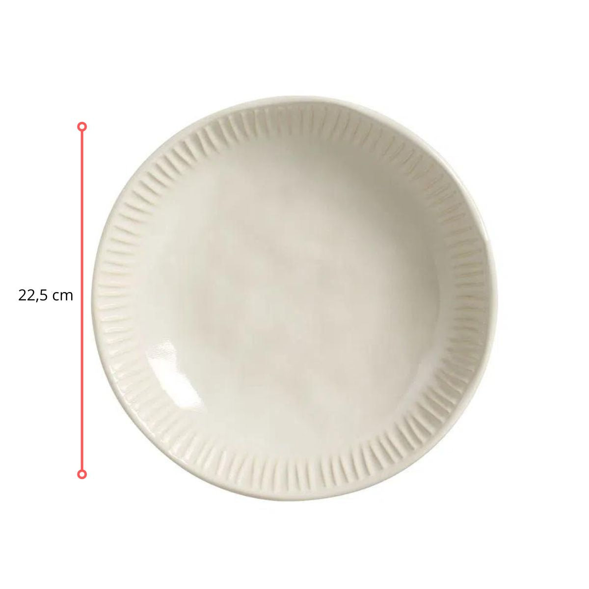 128184 - PRATO FUNDO LINHAS CLAY Ø 22,5 CM - CX 6 PCS