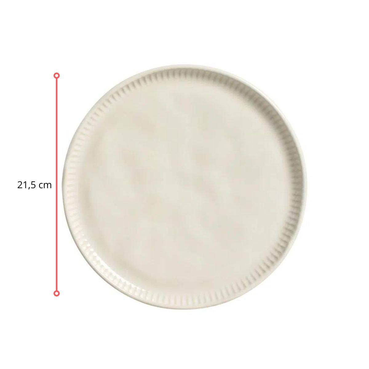 128185 - PRATO DE SOBREMESA LINHAS CLAY Ø 21,5 CM - CX 6 PCS