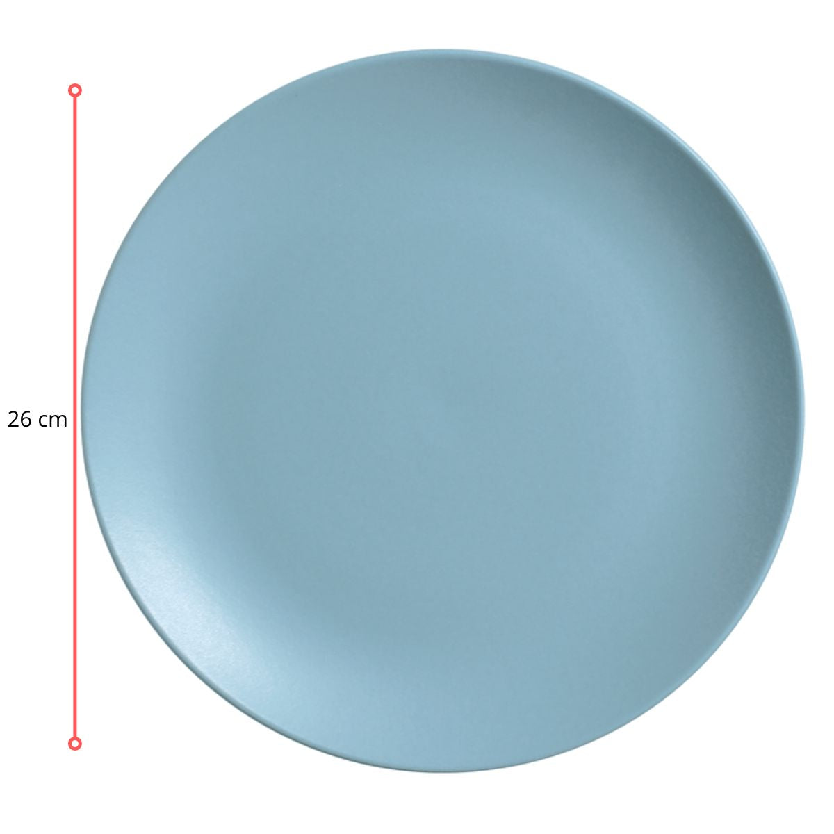 128267 - PRATO RASO COUP STONEWARE FIORDES 26 CM - CX 6 PCS