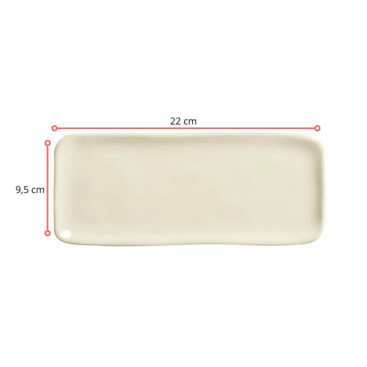 128399 - TRAVESSA RETANGULAR PEQ. ORGÂNICO CLAY 22 X 9,5 - CX 6 PCS