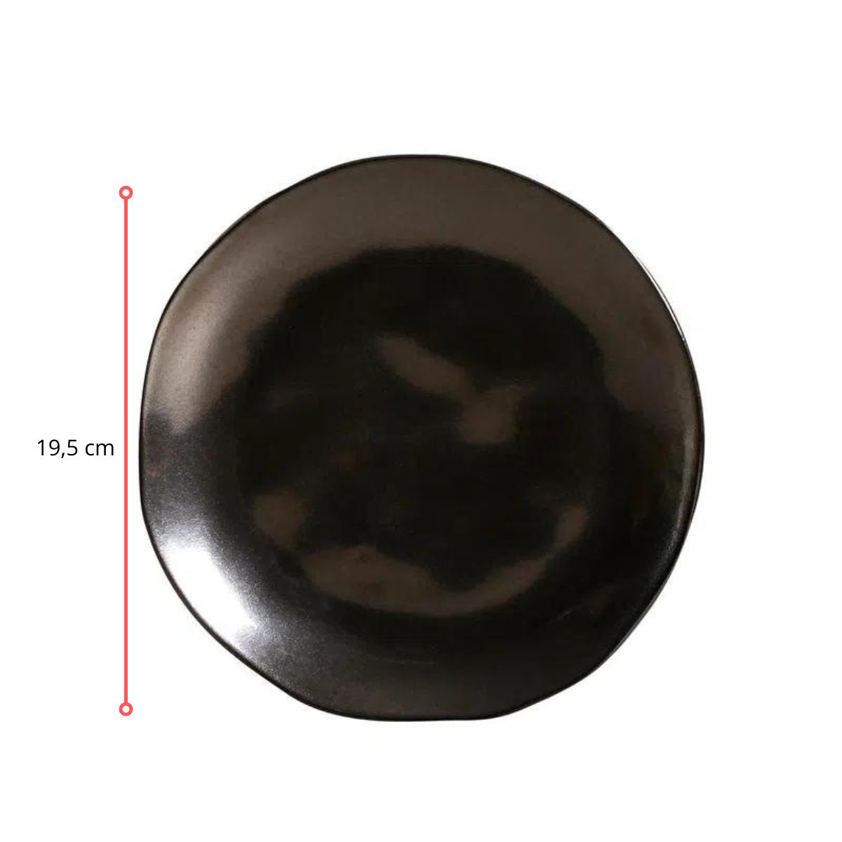 128506 - PRATO DE SOBREMESA ORGÂNICO FERRUM 19,5 CM - CX 6 PCS