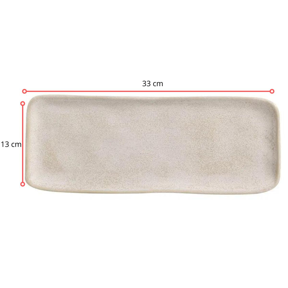 128520 - TRAV RETANGULAR MÉDIA ORGÂNICO LATTE 33 X 13 CM - CX 6 PCS