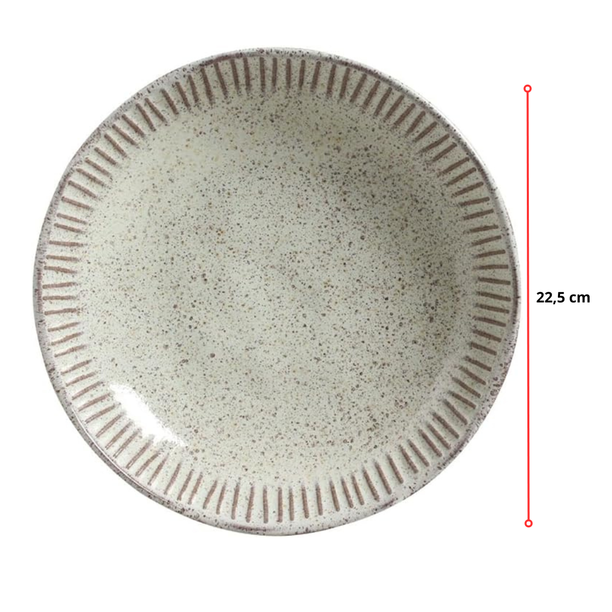 PRATO FUNDO LINHAS PISTACHE - 22,5 CM
