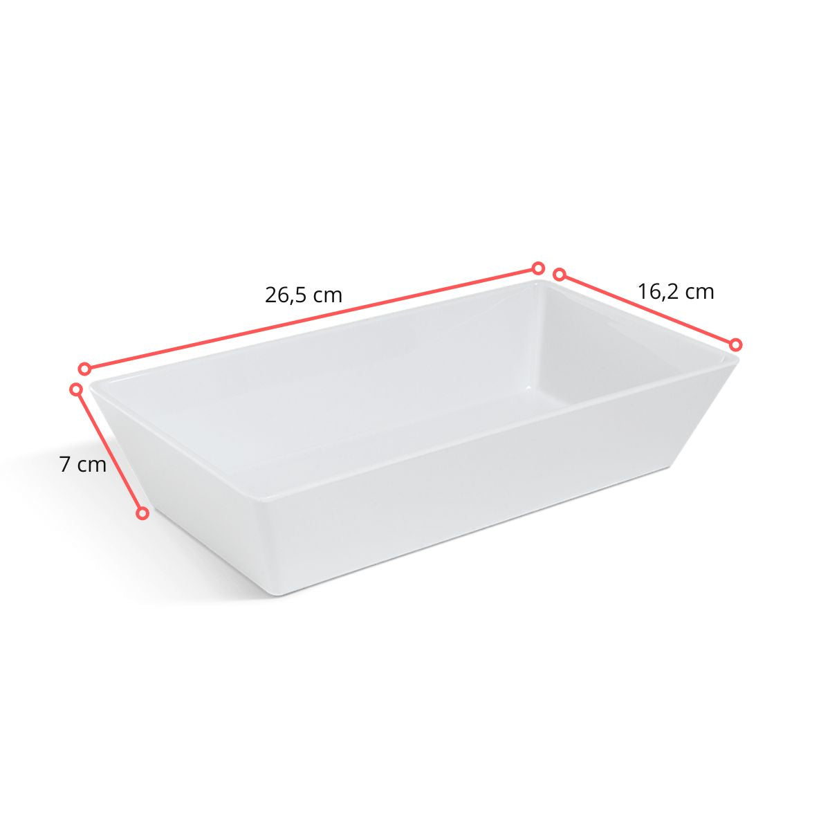 128226 - TRAVESSA RETANGULAR GASTRODEEP BC GN1/4 26,5 X 16,2 X 7 CM (DF) - UNID
