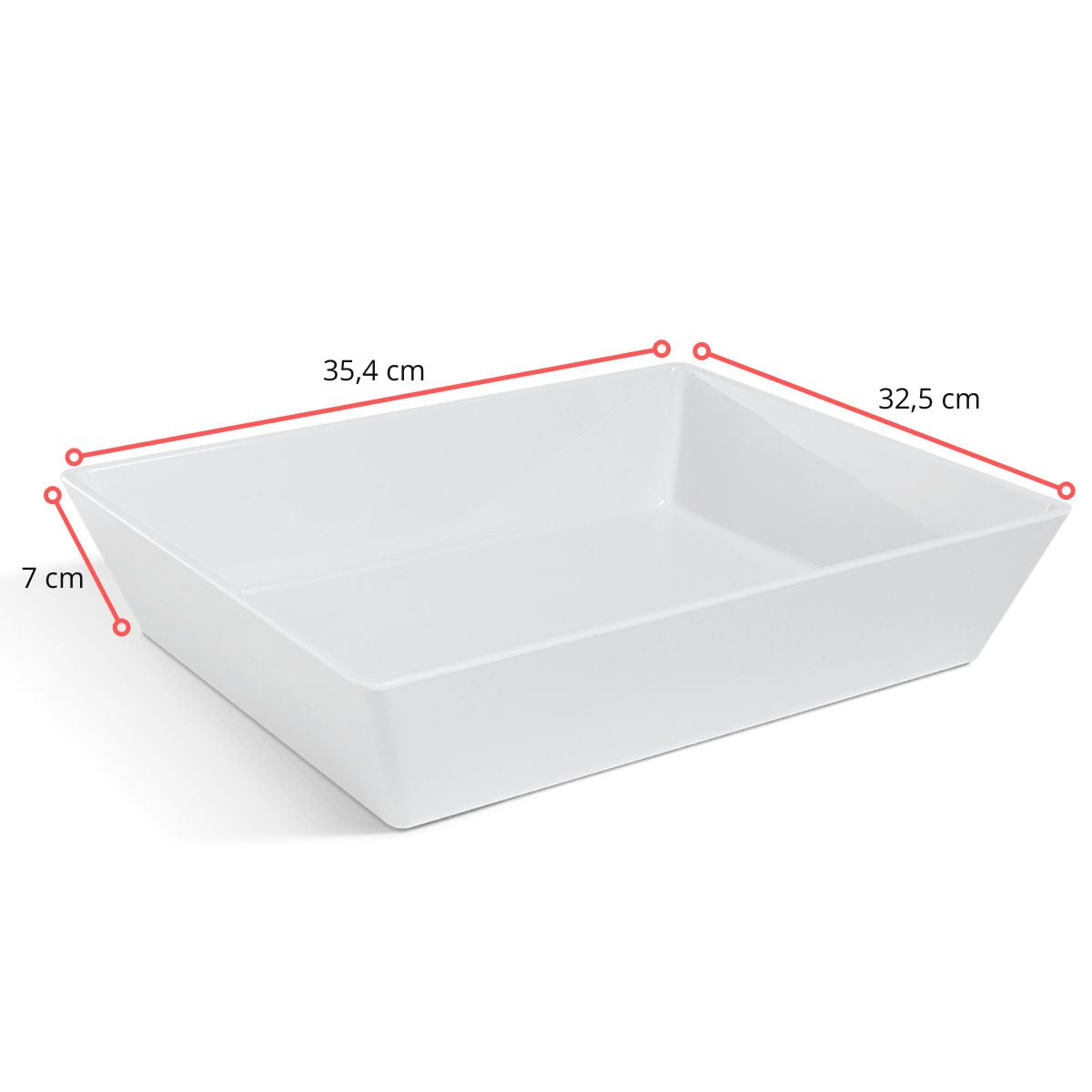 128229 - TRAVESSA RETANGULAR GASTRODEEP BC GN2/3 35,4 X 32,5 X 7 CM (DF) - UNID