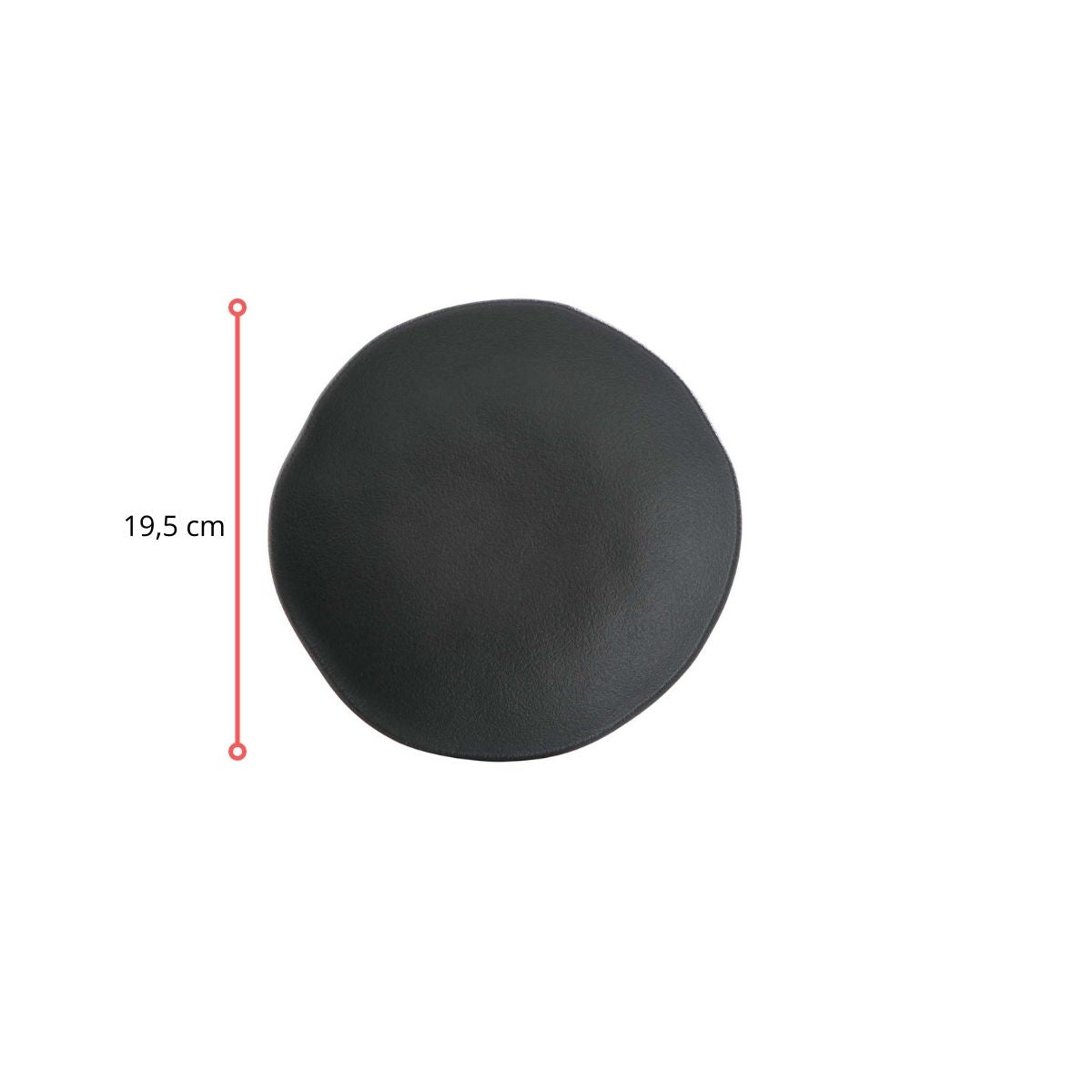 127324 - PRATO SOBREMESA ORGÂNICO PRETO - CX 6 PCS