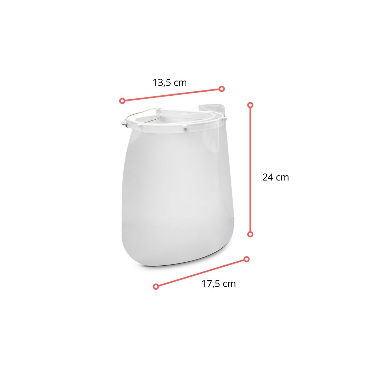 125932 - FACE PROTECTOR 13,5X17,5X24 CM - UNID