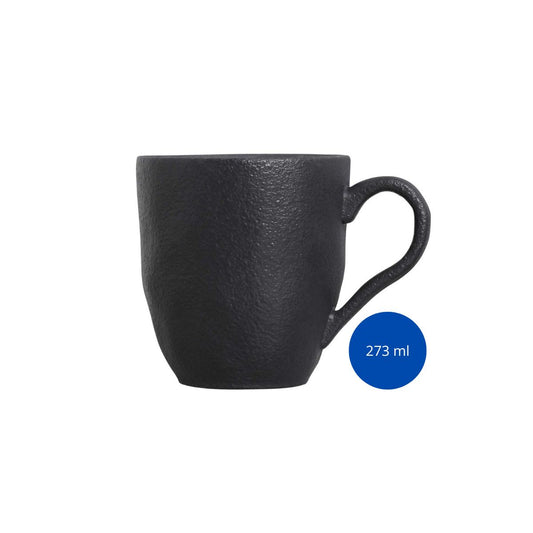 125773 - CANECA ORGANICO PRETO MATTE 273 ML - CX 4 PCS