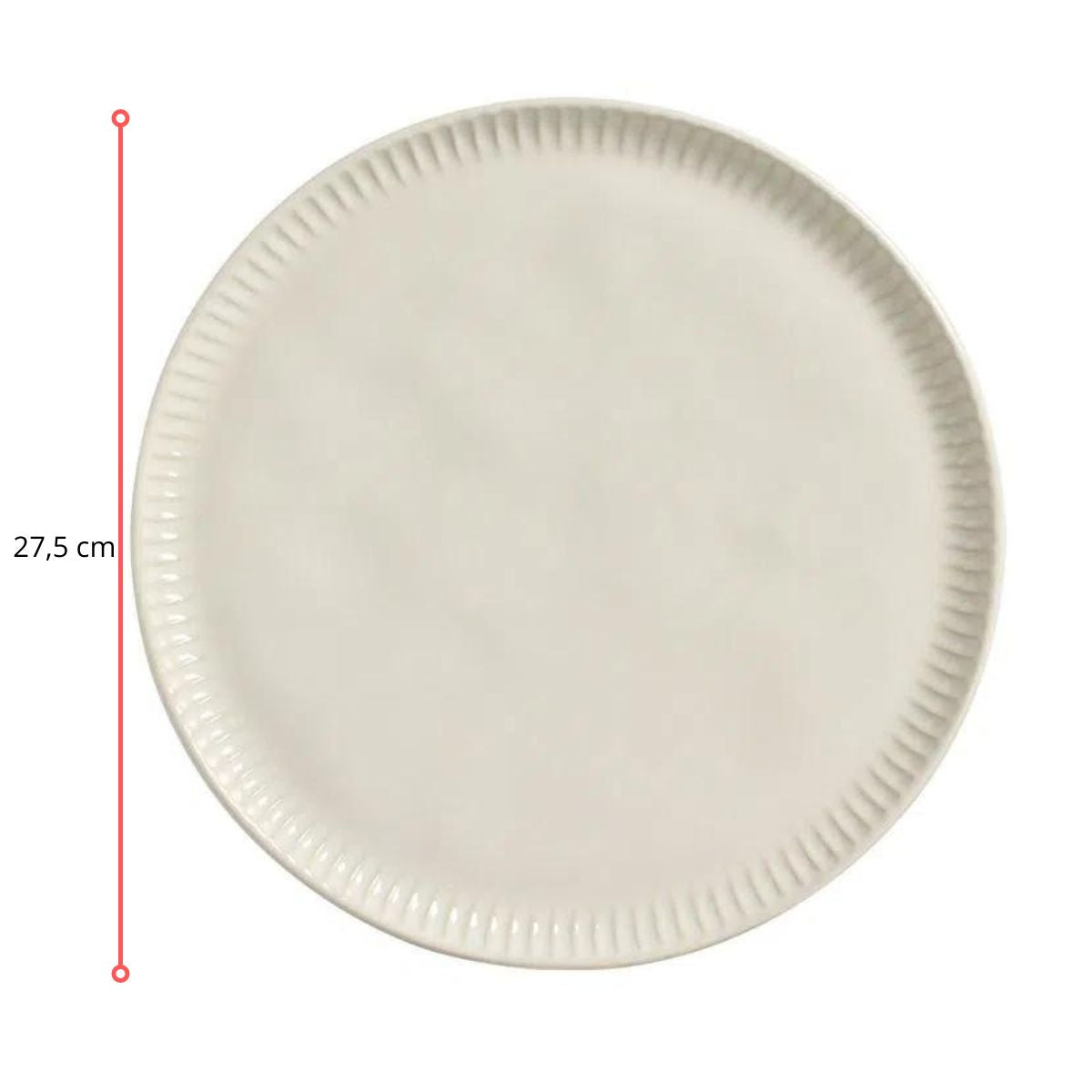 128132 - PRATO RASO LINHAS CLAY Ø 27,5 CM - CX 6 PCS