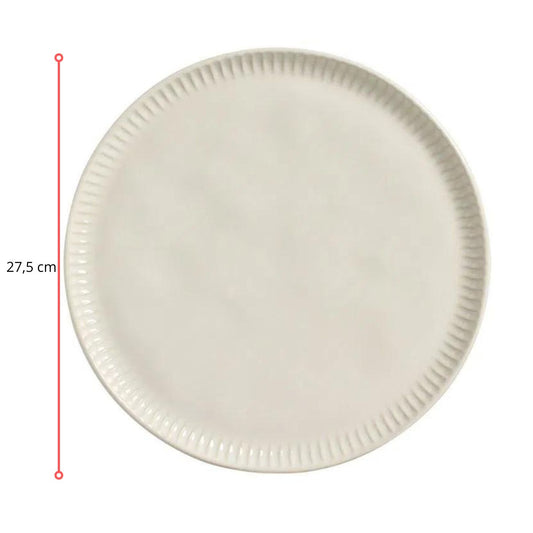 128132 - PRATO RASO LINHAS CLAY Ø 27,5 CM - CX 6 PCS