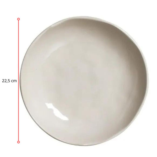 128301 - PRATO FUNDO BIO RUSTIC CLAY 22,5CM - CX 6 PCS