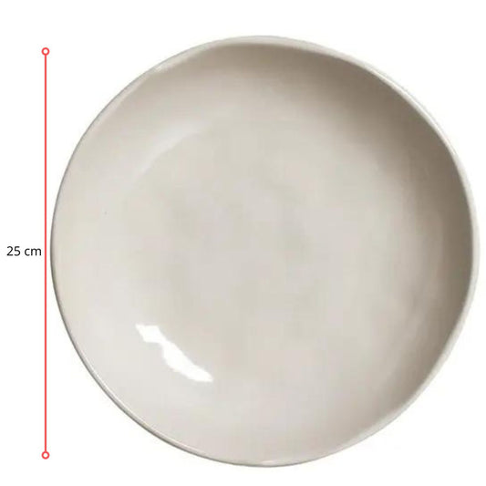 128303 - PRATO FUNDO BIO RUSTIC CLAY Ø 25 CM - CX 6 PCS
