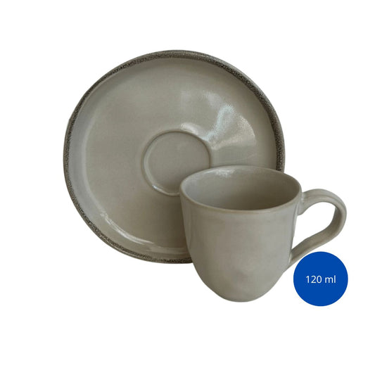 128314 - XÍCARA DE CAFÉ BIO RUSTIC CLAY 120ML - CX 6 PCS