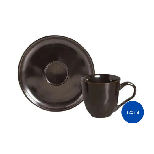 128317 - XÍCARA DE CAFÉ BIO METALLICA 120ML - CX 6 PCS
