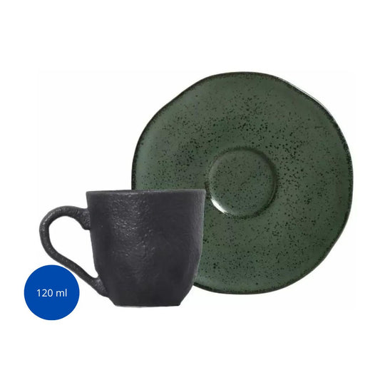 128322 - XÍCARA ORGÂNICO STONEWARE ARAUCO 120ML - CX 6 PCS
