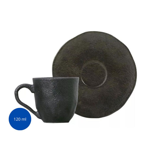 128324 - XÍCARA  CAFÉ ORGÂNICO CARBON 120ML - CX 6 PCS