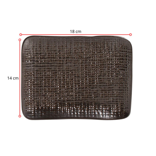 128395 - TRAVESSA RETANGULAR PEQUENA JUTA METALLICA 18 X 14 - CX 6 PCS