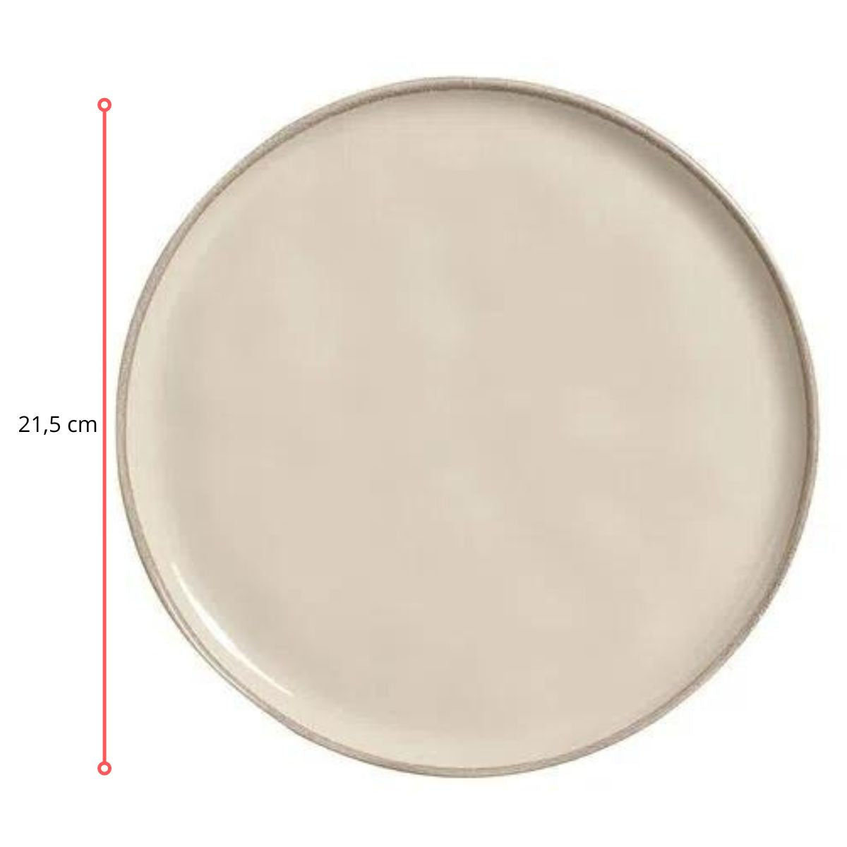 128492 - PRATO DE SOBREMESA BIO RUSTIC CLAY 21,5 CM - CX 6 PCS