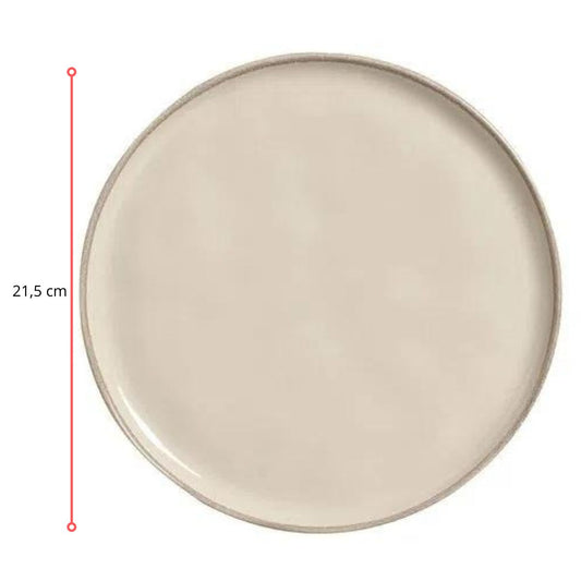 128492 - PRATO DE SOBREMESA BIO RUSTIC CLAY 21,5 CM - CX 6 PCS