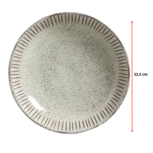PRATO FUNDO LINHAS PISTACHE - 22,5 CM