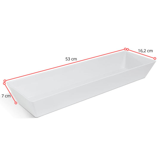 128227 - TRAVESSA RETANGULAR GASTRO DP BC GN2/4 53 X 16,2 X 7 CM (DF) - UNID