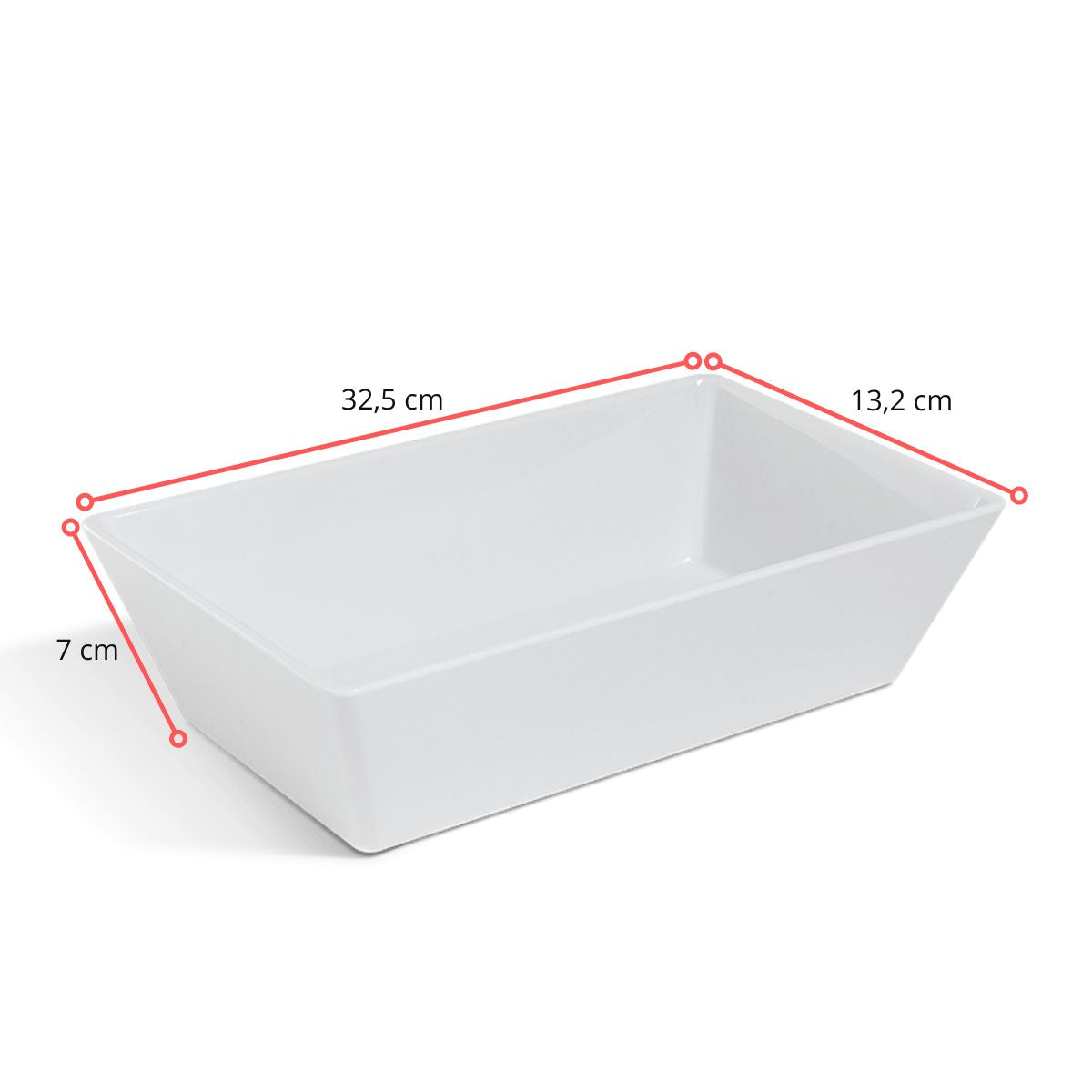 128230 - TRAVESSA RETANGULAR GASTRODEEP GN2/8 BC 32,5 X 13,2 X 7 CM (DF) - UNID