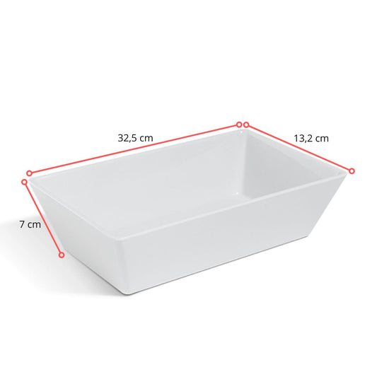 128230 - TRAVESSA RETANGULAR GASTRODEEP GN2/8 BC 32,5 X 13,2 X 7 CM (DF) - UNID