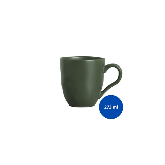 127269 - CANECA ORGÂNICO STONEWARE LEAF 273 ML - CX 4 PCS