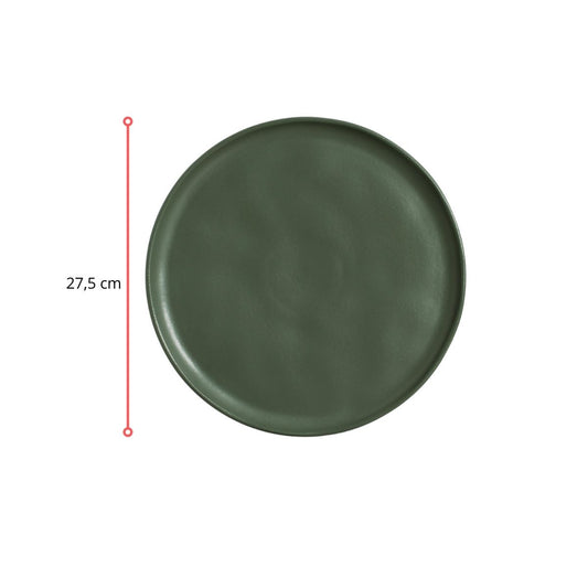 127284 - PRATO RASO BIO STONEWARE LEAF - CX 6 PCS