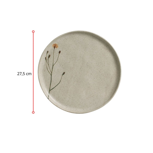 127293 - PRATO RASO BIO STONEWARE CAMPESTRE - CX 6 PCS