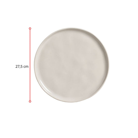 127298 - PRATO RASO BIO STONEWARE CLAY - CX 6 PCS
