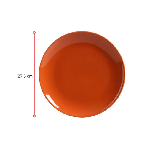 127195 - PRATO RASO COUP CANTALOUPE - CX 6 PCS