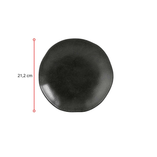 127301 - PRATO FUNDO ORGÂNICO STONEWARE CARBON - CX 6 PCS