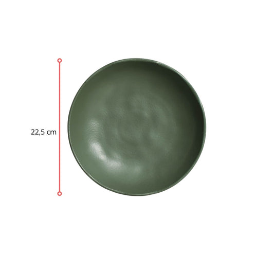 127311 - PRATO FUNDO BIO STONEWARE LEAF - CX 6 PCS