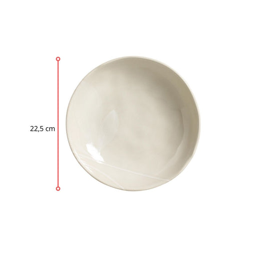 127319 - PRATO FUNDO BIO STONEWARE AÇUCENA - CX 6 PCS