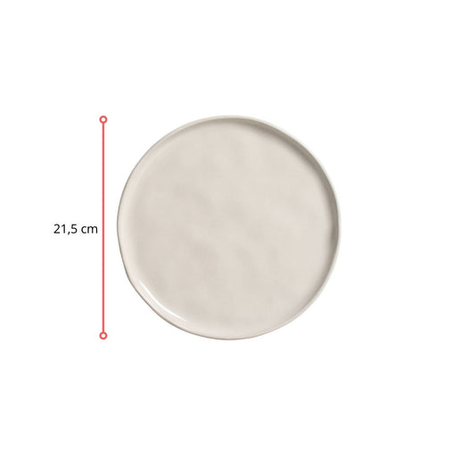 127353 - PRATO SOBREMESA BIO STONEWARE CLAY - CX 6 PCS