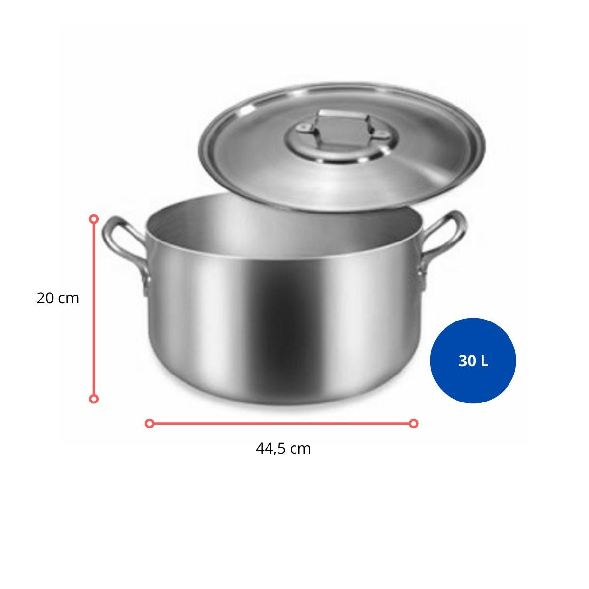 125654 - CAÇAROLA LINHA HOTEL 45 - EXTRA FORTE - 30 L