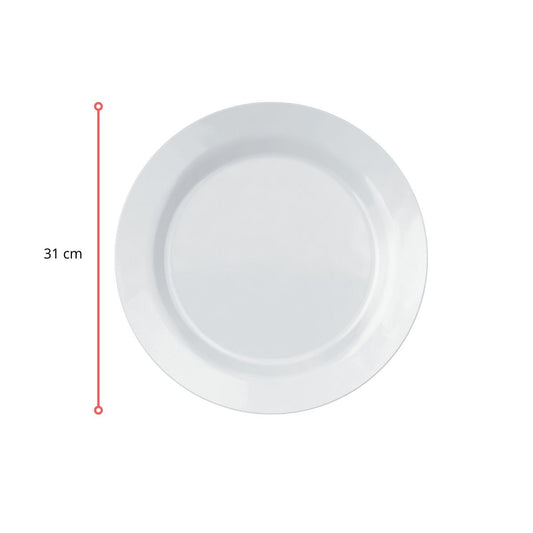 125902 - PRATO RASO MENU 31 CM - CX 12 PCS